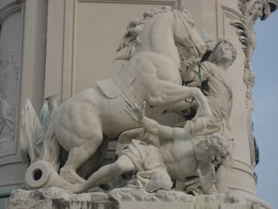 Part of King Jose Statue in Lisbon